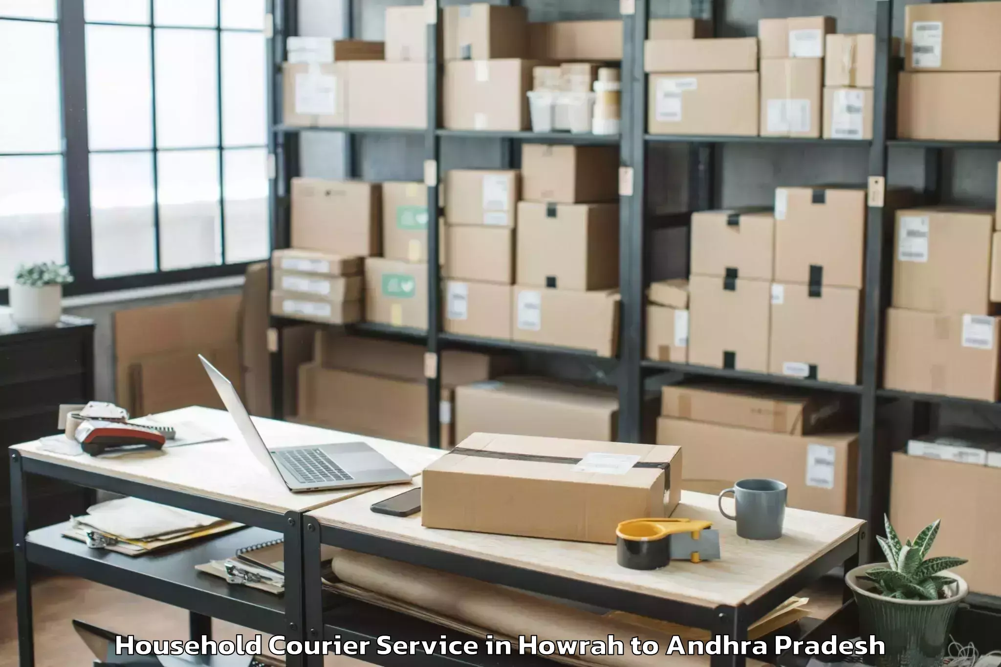 Book Howrah to Kurnool Household Courier Online